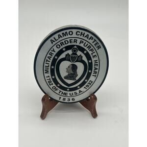 Alamo Chapter Military Purple Heart 1836 Commemorative Veteran Display Plaque